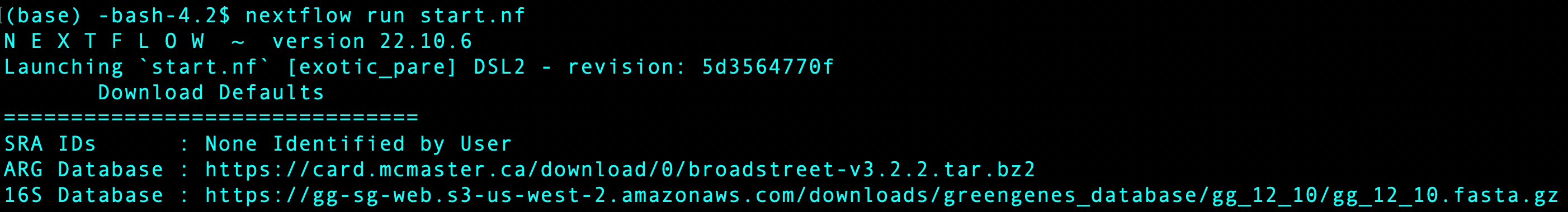 InitialLogMessage&Command Start